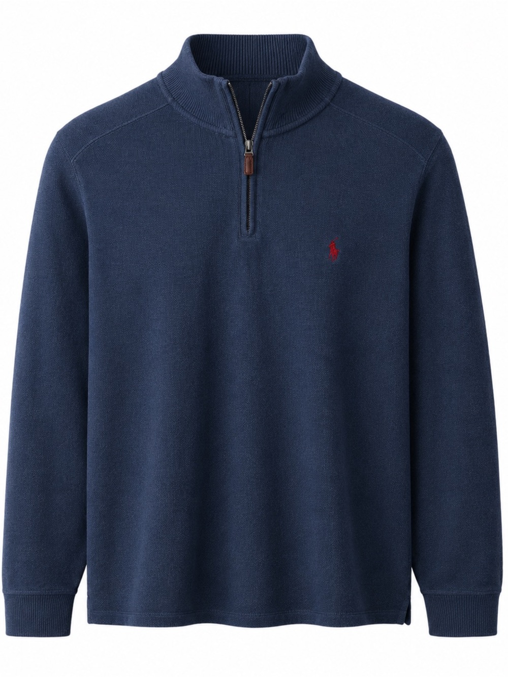 Polo Ralph Lauren Mens Blue Cotton 1/4 Zip Pullover Sweater XL
